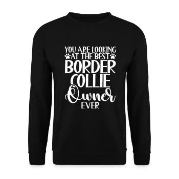 Cadeaux Border Collie - Sweat-shirt Unisexe - noir - Devant - Alina (178cm) & Michal (187cm)