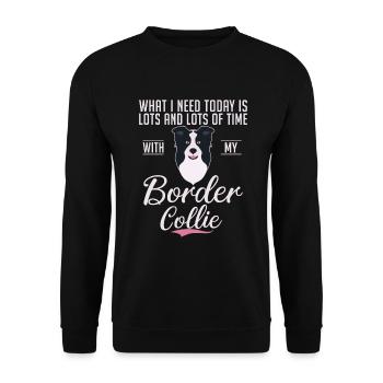 Cadeaux Border Collie - Sweat-shirt Unisexe - noir - Devant - Alina (178cm) & Michal (187cm)