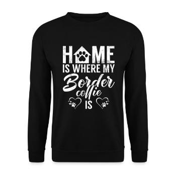 Cadeaux Border Collie - Sweat-shirt Unisexe - noir - Devant - Alina (178cm) & Michal (187cm)