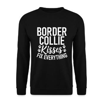 Cadeaux Border Collie - Sweat-shirt Unisexe - noir - Devant - Alina (178cm) & Michal (187cm)