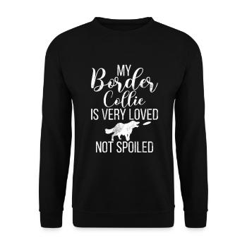 Border Collie Gifts - Unisex Pullover - Schwarz - Vorne - Alina (178cm) & Michal (187cm)