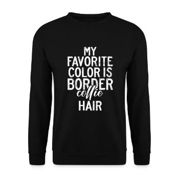 Border Collie Gifts - Unisex Pullover - Schwarz - Vorne - Alina (178cm) & Michal (187cm)