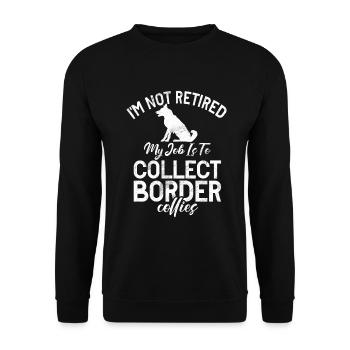Cadeaux Border Collie - Sweat-shirt Unisexe - noir - Devant - Alina (178cm) & Michal (187cm)