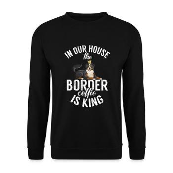 Cadeaux Border Collie - Sweat-shirt Unisexe - noir - Devant - Alina (178cm) & Michal (187cm)