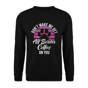 Cadeaux Border Collie - Sweat-shirt Unisexe - noir - Devant - Alina (178cm) & Michal (187cm)