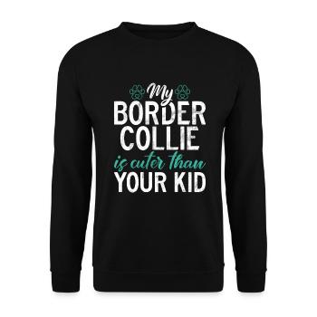 Cadeaux Border Collie - Sweat-shirt Unisexe - noir - Devant - Alina (178cm) & Michal (187cm)