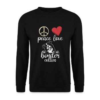 Cadeaux Border Collie - Sweat-shirt Unisexe - noir - Devant - Alina (178cm) & Michal (187cm)