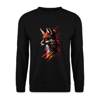 Fox - Unisex Sweatshirt - black - Front - Alina (178cm) & Michal (187cm)