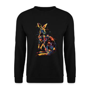 Känguru - Unisex Pullover - Schwarz - Vorne - Alina (178cm) & Michal (187cm)