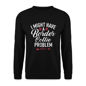 Cadeaux Border Collie - Sweat-shirt Unisexe - noir - Devant - Alina (178cm) & Michal (187cm)