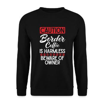 Border Collie Gifts - Unisex Pullover - Schwarz - Vorne - Alina (178cm) & Michal (187cm)