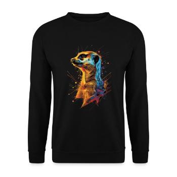 Suricate - Sweat-shirt Unisexe - noir - Devant - Alina (178cm) & Michal (187cm)