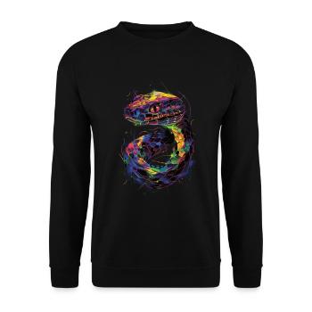 Serpent - Sweat-shirt Unisexe - noir - Devant - Alina (178cm) & Michal (187cm)