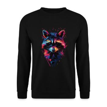 Raccoon - Unisex Sweatshirt - black - Front - Alina (178cm) & Michal (187cm)