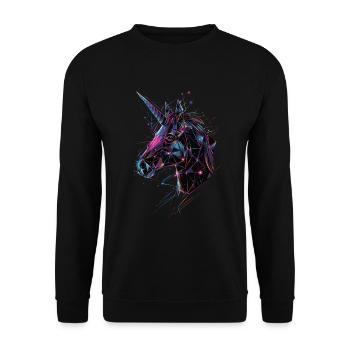 Licorne - Sweat-shirt Unisexe - noir - Devant - Alina (178cm) & Michal (187cm)