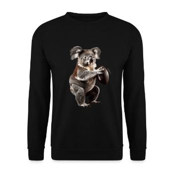 Koala - Unisex Sweatshirt - black - Front - Alina (178cm) & Michal (187cm)