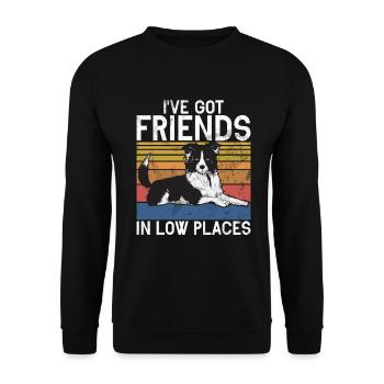 Cadeaux Border Collie - Sweat-shirt Unisexe - noir - Devant - Alina (178cm) & Michal (187cm)
