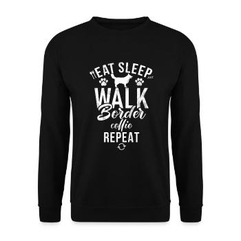 Cadeaux Border Collie - Sweat-shirt Unisexe - noir - Devant - Alina (178cm) & Michal (187cm)