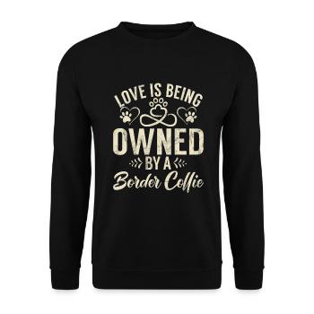 Cadeaux Border Collie - Sweat-shirt Unisexe - noir - Devant - Alina (178cm) & Michal (187cm)