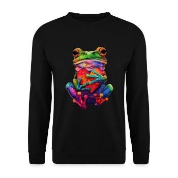 Grenouille - Sweat-shirt Unisexe - noir - Devant - Alina (178cm) & Michal (187cm)