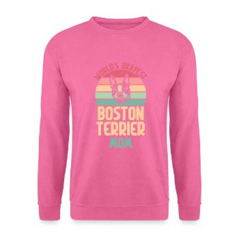 Cadeaux Boston Terrier - Sweat-shirt Unisexe - rose - Devant