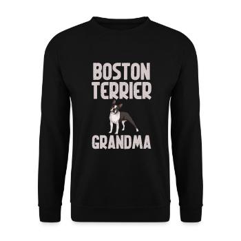 Boston Terrier Gifts - Unisex Pullover - Schwarz - Vorne - Alina (178cm) & Michal (187cm)