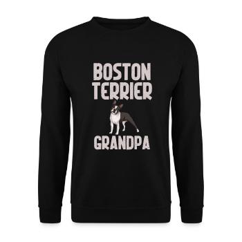 Boston Terrier Gifts - Unisex Pullover - Schwarz - Vorne - Alina (178cm) & Michal (187cm)