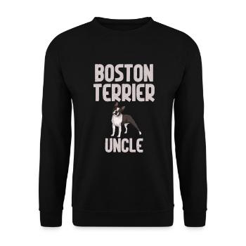 Boston Terrier Gifts - Unisex Pullover - Schwarz - Vorne - Alina (178cm) & Michal (187cm)