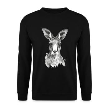 Känguru - Unisex Pullover - Schwarz - Vorne - Alina (178cm) & Michal (187cm)