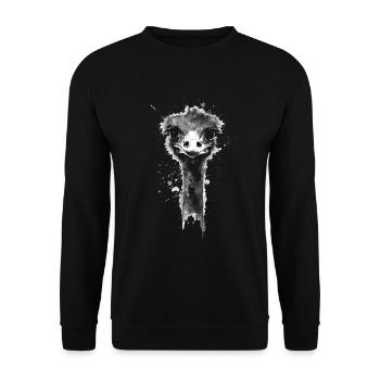 Strauß - Unisex Pullover - Schwarz - Vorne - Alina (178cm) & Michal (187cm)