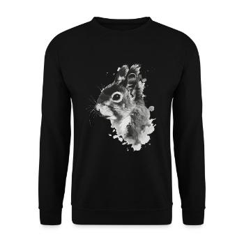 Squirrel - Unisex Sweatshirt - black - Front - Alina (178cm) & Michal (187cm)