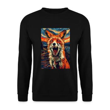 Fuchs - Unisex Pullover - Schwarz - Vorne - Alina (178cm) & Michal (187cm)
