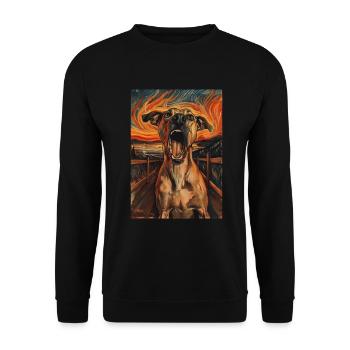 Chien - Sweat-shirt Unisexe - noir - Devant - Alina (178cm) & Michal (187cm)