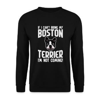 Boston Terrier Gifts - Unisex Pullover - Schwarz - Vorne - Alina (178cm) & Michal (187cm)
