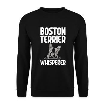 Boston Terrier Gifts - Unisex Pullover - Schwarz - Vorne - Alina (178cm) & Michal (187cm)