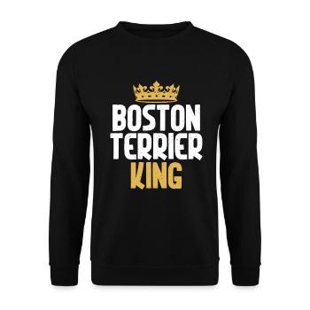 Boston Terrier Gifts - Unisex Pullover - Schwarz - Vorne - Alina (178cm) & Michal (187cm)