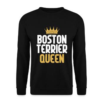 Boston Terrier Gifts - Unisex Pullover - Schwarz - Vorne - Alina (178cm) & Michal (187cm)