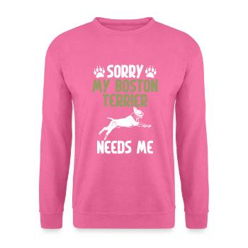 Cadeaux Boston Terrier - Sweat-shirt Unisexe - rose - Devant