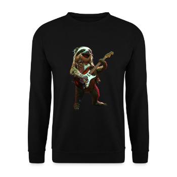 Sloth - Unisex Sweatshirt - black - Front - Alina (178cm) & Michal (187cm)