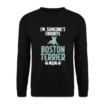 Boston Terrier Gifts - Unisex Pullover - Schwarz - Vorne - Alina (178cm) & Michal (187cm)
