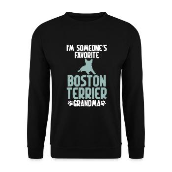 Boston Terrier Gifts - Unisex Pullover - Schwarz - Vorne - Alina (178cm) & Michal (187cm)