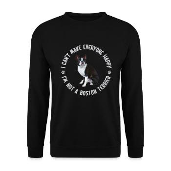 Boston Terrier Gifts - Unisex Pullover - Schwarz - Vorne - Alina (178cm) & Michal (187cm)