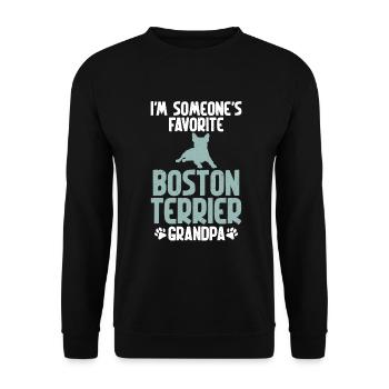 Boston Terrier Gifts - Unisex Pullover - Schwarz - Vorne - Alina (178cm) & Michal (187cm)