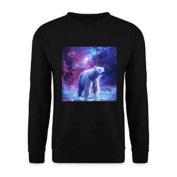 Polar bear - Unisex Sweatshirt - black - Front - Alina (178cm) & Michal (187cm)