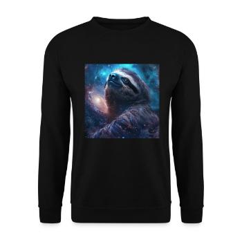 Sloth - Unisex Sweatshirt - black - Front - Alina (178cm) & Michal (187cm)