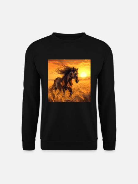Pferd - Unisex Pullover - Schwarz
