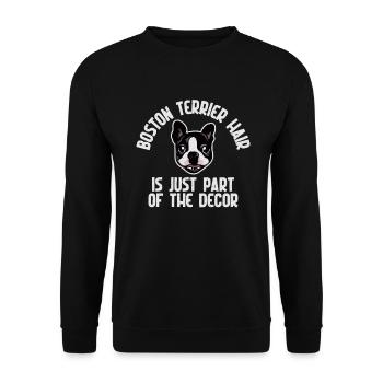 Boston Terrier Gifts - Unisex Pullover - Schwarz - Vorne - Alina (178cm) & Michal (187cm)