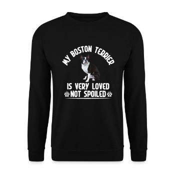 Boston Terrier Gifts - Unisex Pullover - Schwarz - Vorne - Alina (178cm) & Michal (187cm)