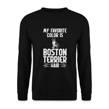 Boston Terrier Gifts - Unisex Pullover - Schwarz - Vorne - Alina (178cm) & Michal (187cm)