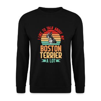 Cadeaux Boston Terrier - Sweat-shirt Unisexe - noir - Devant - Alina (178cm) & Michal (187cm)